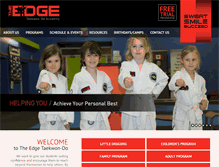 Tablet Screenshot of edgetaekwondo.com